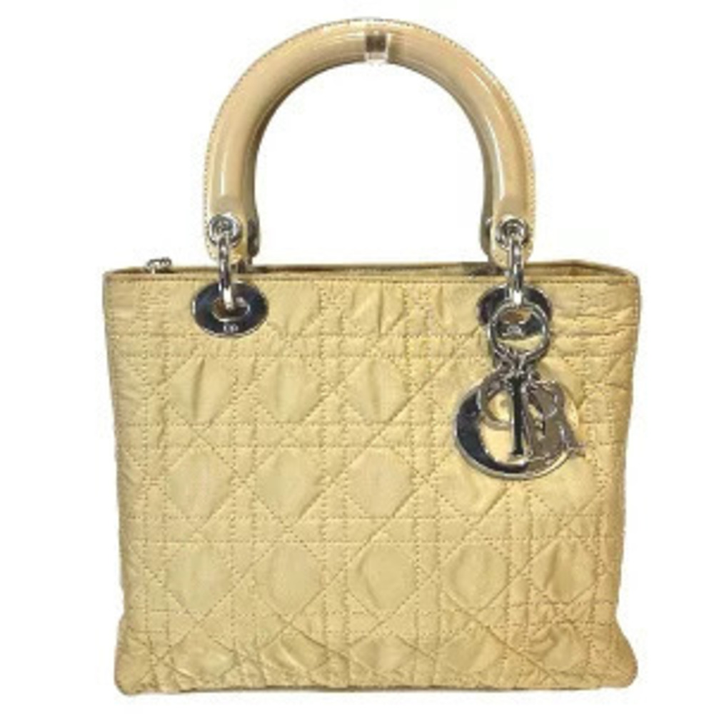 Christian Dior Cannage Lady Dior top Beige Cream champagne quilted